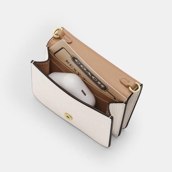 Mini Wallet On A Chain With Heart Rivets - Picture 3 of 3